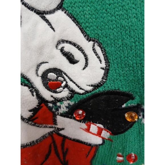 Ugly Unicorn Christmas Sweater Sz XXL Green Crazy Santa Sequins Fair Isle Whimsi - Picture 6 of 15